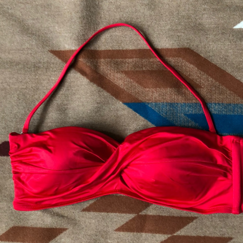 Red Bandeau Bikini Top